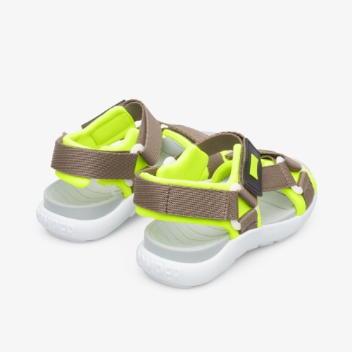 Camper Wous Sandals Brown / Yellow - Kids Singapore YHSQIX-083